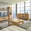 CORTINA Tall Glazed Display Cabinet (LH) in Grandson Oak - Image 6