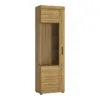 CORTINA Tall Glazed Display Cabinet (LH) in Grandson Oak