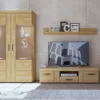 CORTINA Tall Wide 2 Door Glazed Display Cabinet in Grandson Oak - Image 5