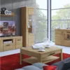 CORTINA 4 Door Wide Glazed Sideboard in Grandson Oak - Image 4