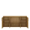 CORTINA 4 Door Wide Glazed Sideboard in Grandson Oak - Image 6