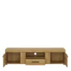 CORTINA 2 Door 1 Drawer Wide TV Cabinet in Grandson Oak - Image 6
