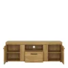 CORTINA 2 Door 1 Drawer Tall TV Cabinet in Grandson Oak - Image 4