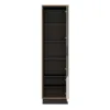 BROLO Tall Glazed Display Cabinet RH in Walnut and Dark Panel Finish - Image 6