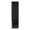 BROLO Tall Glazed Display Cabinet LH in Walnut and Dark Panel Finish - Image 6