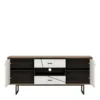 BROLO 2 Doors 2 Drawers TV Unit in Walnut and Dark Panel Finish - Image 9