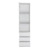FRIBO Tall Narrow 1 Door 3 Drawer Glazed Display Cabinet in White - Image 3