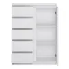 FRIBO 1 Door 5 Drawer Cabinet in White - Image 3