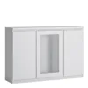 FRIBO 3 Door Sideboard with Glazed Centre in White
