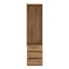 FRIBO Tall Narrow 1 Door 3 Drawer Glazed Display Cabinet in Oak - Image 5