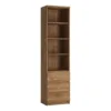 FRIBO Tall Narrow 3 Drawer Bookcase in Oak