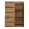 FRIBO 1 Door 5 Drawers Cabinet in Oak - Image 5