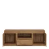 FRIBO 2 Door 1 Drawer 136cm Wide TV Cabinet in Oak - Image 5