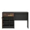BROOKLYN Desk with 1 Door 1 Drawer in Walnut and Dark Matera Grey - Image 7