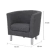 CLEVELAND Armchair in Anthracite - Image 3