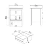 BARCELONA Bedside Table with 2 Drawers - Image 14