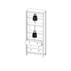 BARCELONA China Cabinet - 2 Doors with Glass - Image 11