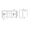 BARCELONA Sideboard with 2 Doors and 3 Drawers - Image 11