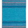 KELIM Teal Cotton & Chenille Rug