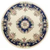 PRIME ROYAL Cream/Blue Wool Rug - Image 6