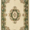 PRIME ROYAL Cream/Green Wool Rug