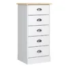 NOLA 5 Drawer Chest in White and Pine