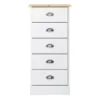 NOLA 5 Drawer Chest in White and Pine - Image 9