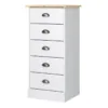 NOLA 5 Drawer Chest in White and Pine - Image 8