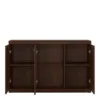 IMPERIAL 3 Doors Glazed Sideboard in Dark Mahogany Melamine - Image 5