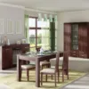 IMPERIAL 3 Doors Glazed Sideboard in Dark Mahogany Melamine - Image 4