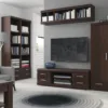 IMPERIAL Wide 4 Drawers TV Cabinet in Dark Mahogany Melamine - Image 6