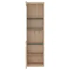 KENSINGTON Tall Narrow 2 Doors Glazed Display Cabinet (LHD) in Oak - Image 8