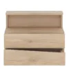KENSINGTON 2 Drawers Bedside Cabinet LH Drawer (Wall Fixing) in Oak - Image 8
