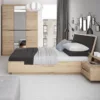 KENSINGTON 2 Drawers Bedside Cabinet LH Drawer (Wall Fixing) in Oak - Image 7