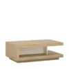 LYON Designer Coffee Table in Riviera Oak and White High Gloss