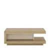 LYON Designer Coffee Table in Riviera Oak and White High Gloss - Image 6