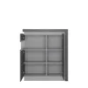 LYON 2 Doors Designer Cabinet (LH) in Platinum and Light Grey Gloss - Image 6