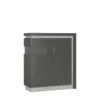 LYON 2 Doors Designer Cabinet (LH) in Platinum and Light Grey Gloss