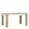 LYON Medium Extending Dining Table 140/180cm in Riviera Oak and White High Gloss