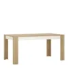 LYON Large Extending Dining Table 160/200cm in Riviera Oak and White High Gloss