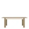 LYON Large Extending Dining Table 160/200cm in Riviera Oak and White High Gloss - Image 5