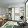 LYON Bookcase (RH) in Riviera Oak and White High Gloss - Image 5