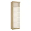 LYON Bookcase (RH) in Riviera Oak and White High Gloss