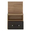 MONACO 1 Drawer Bedside with Open Shelf (RH) in Oak - Image 6