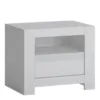 NOVI 1 Drawer Bedside Table in Alpine White