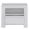 NOVI 1 Drawer Bedside Table in Alpine White - Image 3