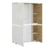 LUCI 4 Doors Low Display Cabinet (Including LED Lighting) in White and Oak - Image 5
