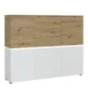 LUCI 6 Doors Cabinet (Including LED Lighting) in White and Oak