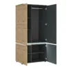 LUCI 4 Doors Wardrobe (Including LED Lighting) in Platinum and Oak - Image 5