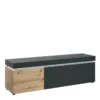 LUCI 1 Door 2 Drawers 180cm Wide TV Unit (Including LED Lighting) in Platinum and Oak